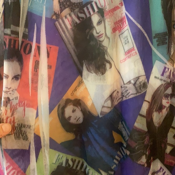 NWT Dress - 1 OF A KINDcolorful midi in a sheer fabric fashion magazines - Plus - Picture 10 of 10